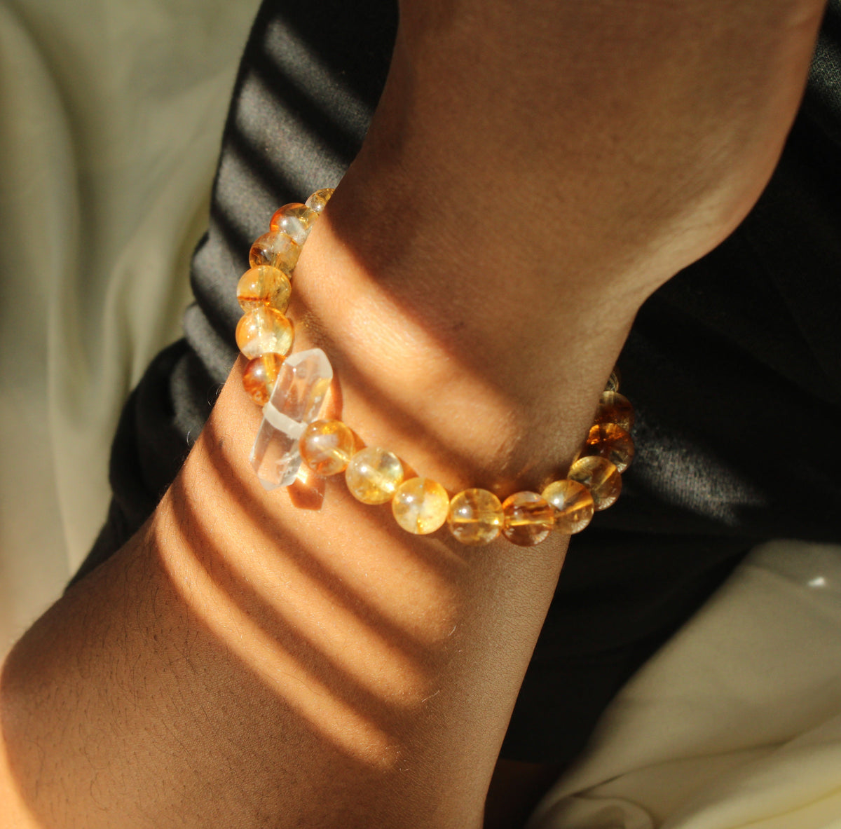 The Bright Side — Citrine & Clear Quartz Bracelet