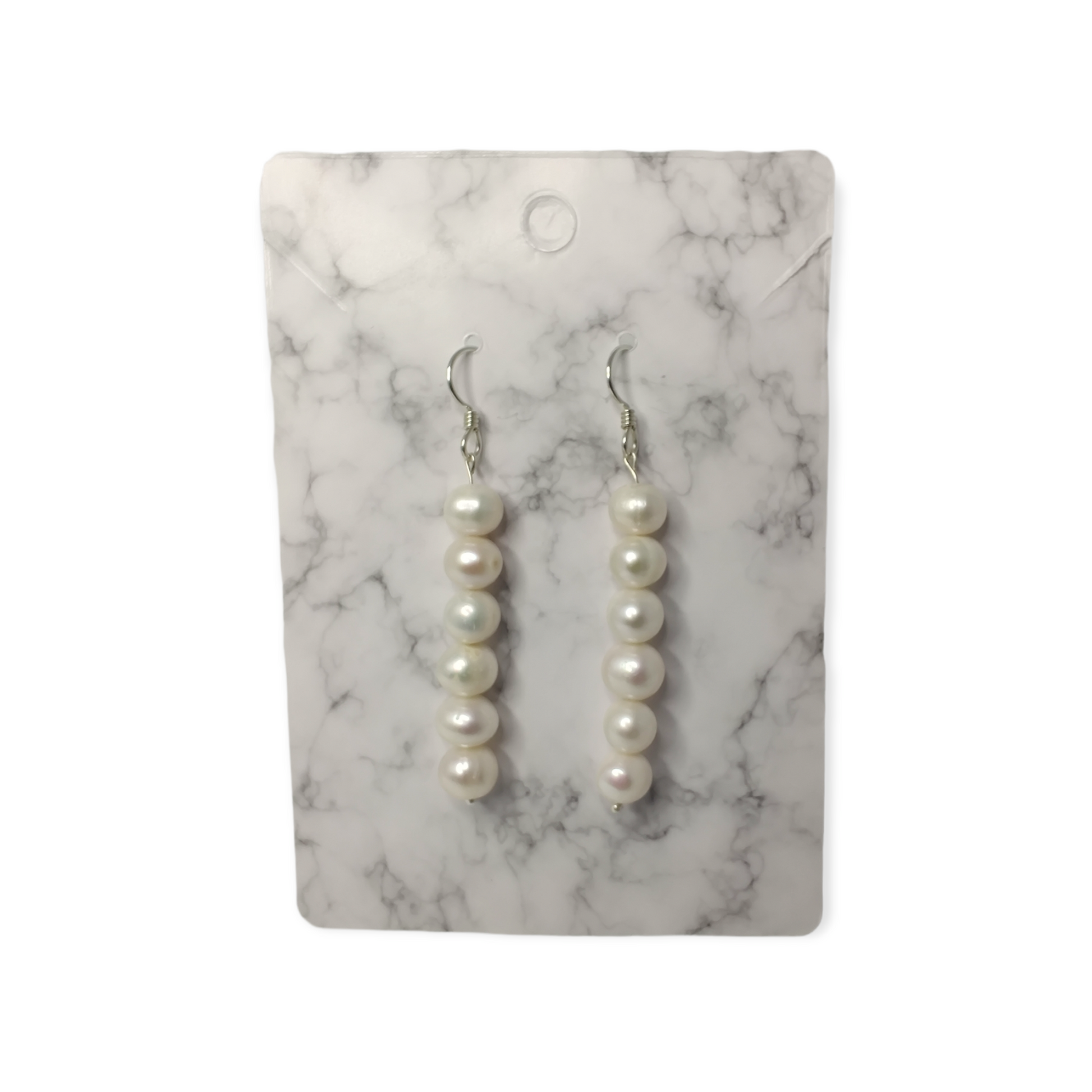 Pearl sterling silver earrings image 2