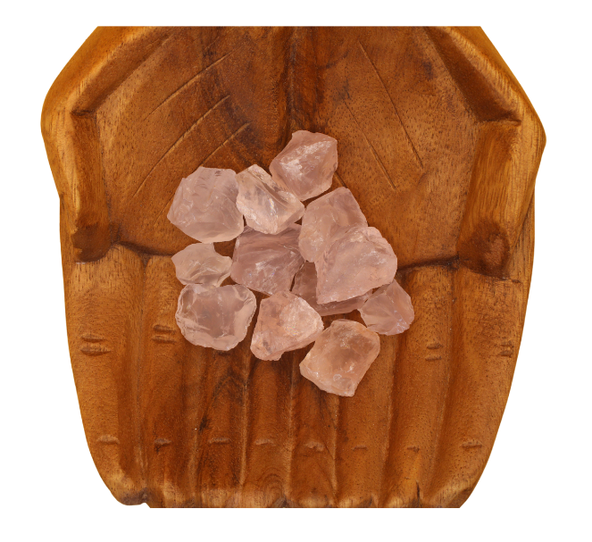Raw Madagascar rose quartz