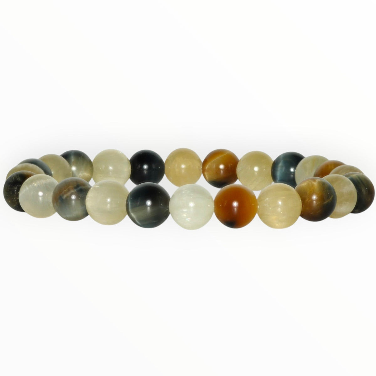 Blue Gold — Blue Tiger's Eye & Gold Calcite Bracelet
