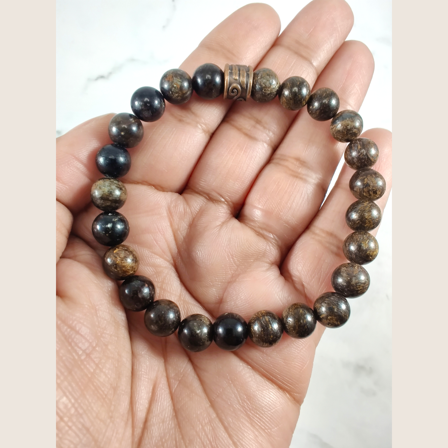 Biotite and bronzite energy bracelet image 1