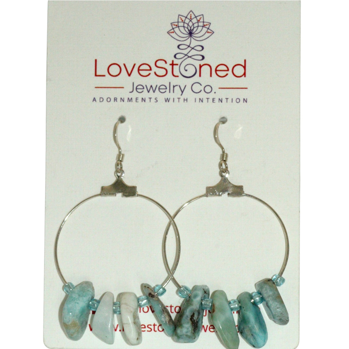 Tide Pool — Larimar Hoop Earrings