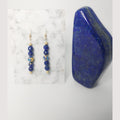 'Royal Blue Stardust' gold earrings image 0