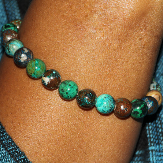 Copper Earth — Azurite-Malachite & Chrysocolla Bracelet