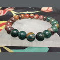 8mm mookaite jasper, bloodstone, and poppy jasper bracelet image 0