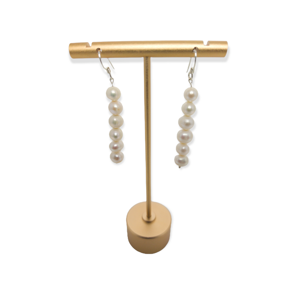 Pearl sterling silver earrings image 1