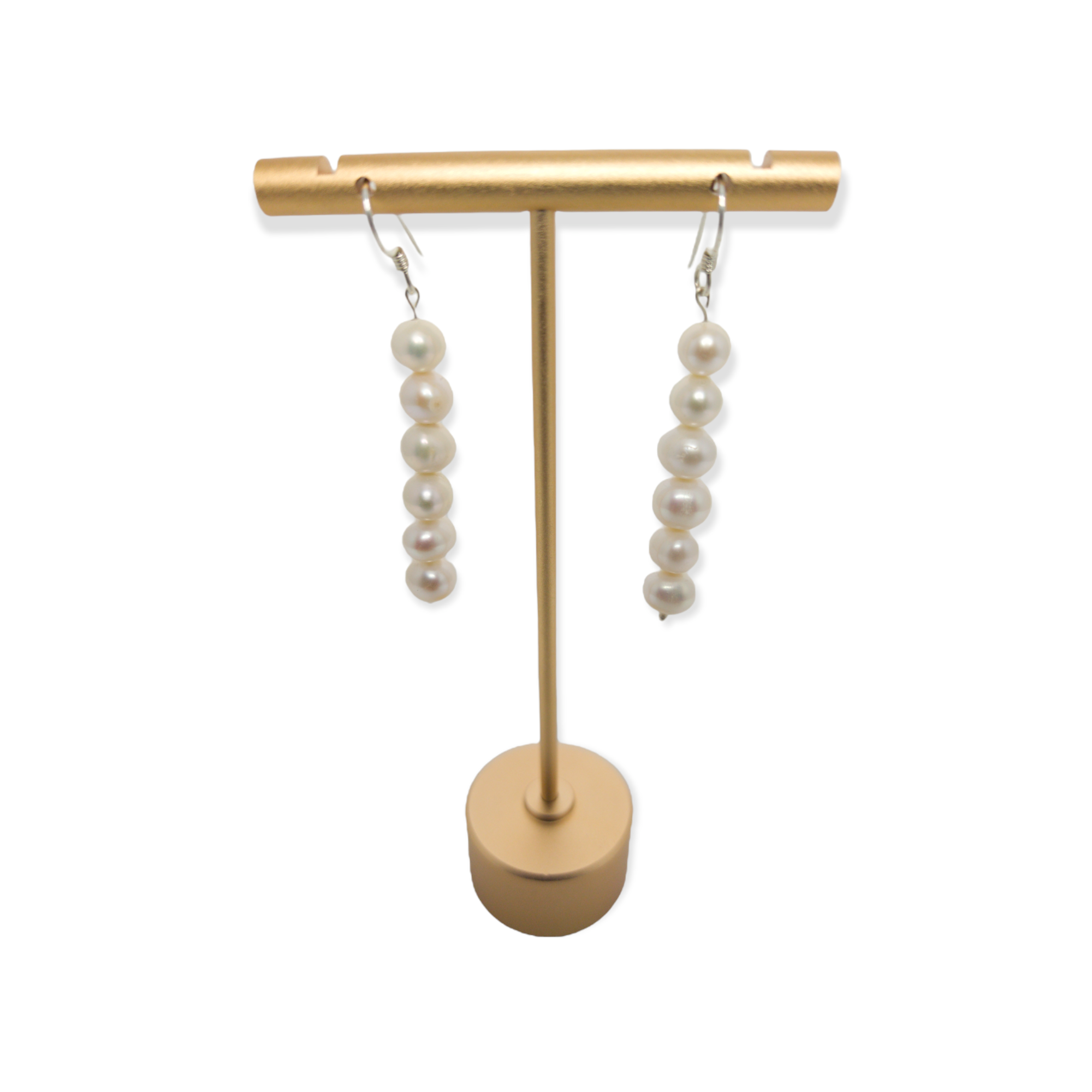 Pearl sterling silver earrings image 1