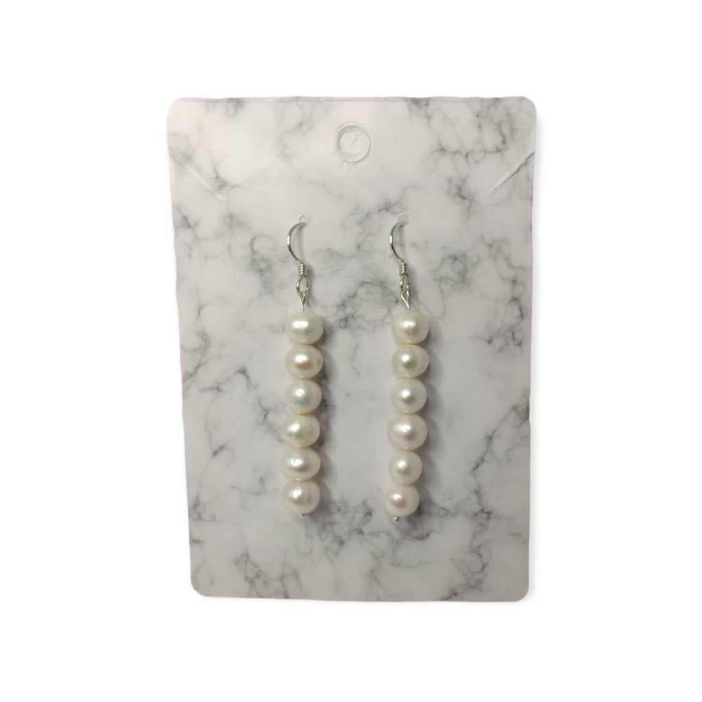 Pearl sterling silver earrings image 2