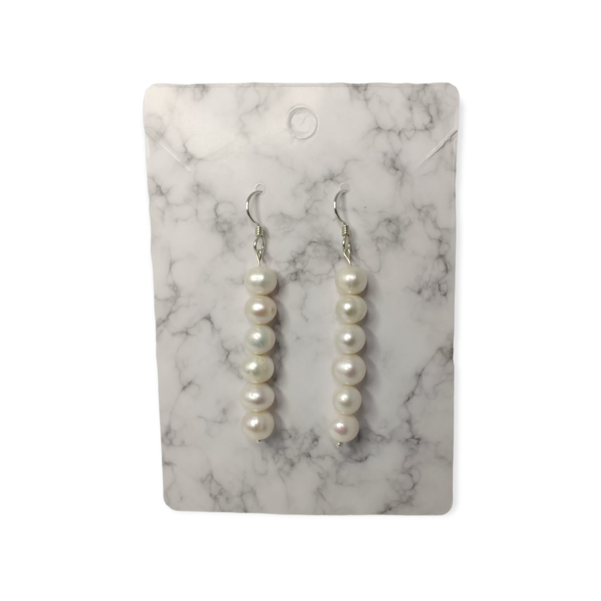 Pearl sterling silver earrings image 2