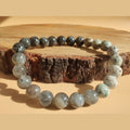 K2, labradorite (A), and larvikite stretch bracelet image 0