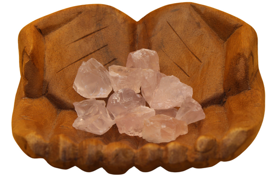 Raw Madagascar rose quartz