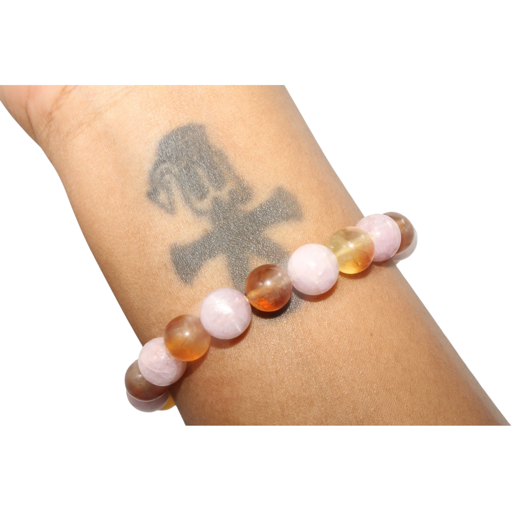 Honey Prehnite and Kunzite Energy Bracelet