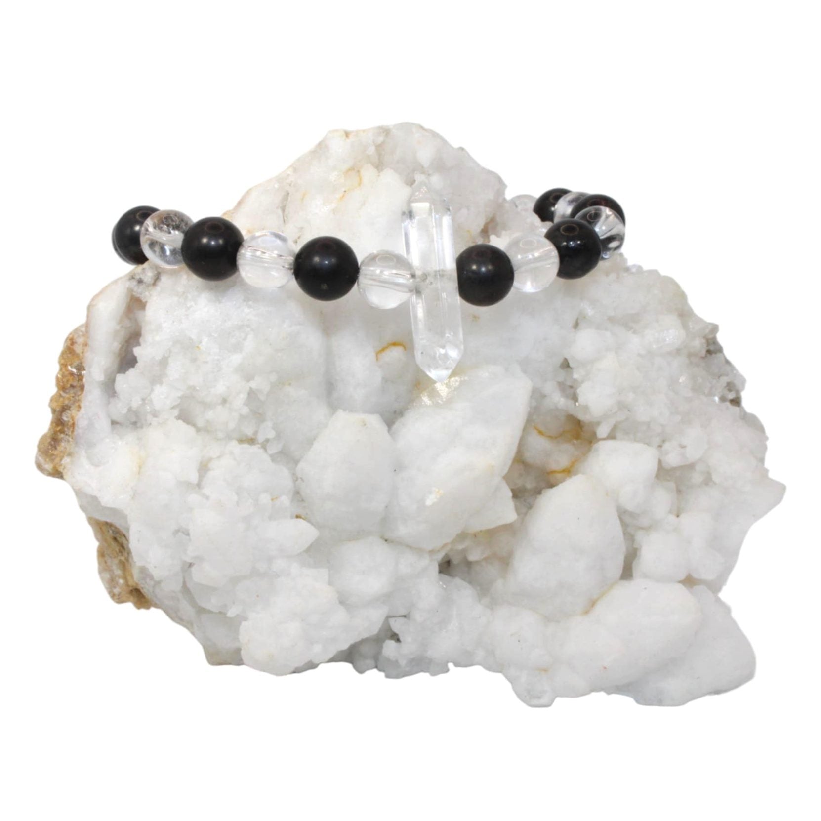 Clear Quartz and Shungite Energy Bracelet
