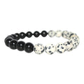 Black Tourmaline and Dalmatian Jasper Bracelet