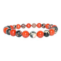 Mexican Red Snowflake Jasper and Red Jasper with Lava Rock
