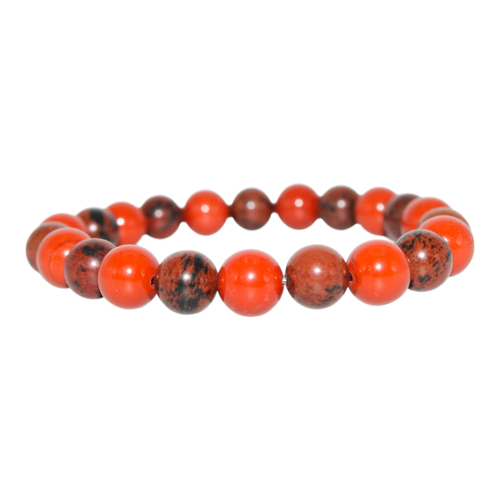 Mahogany Obsidian and Red Jasper Bracelet