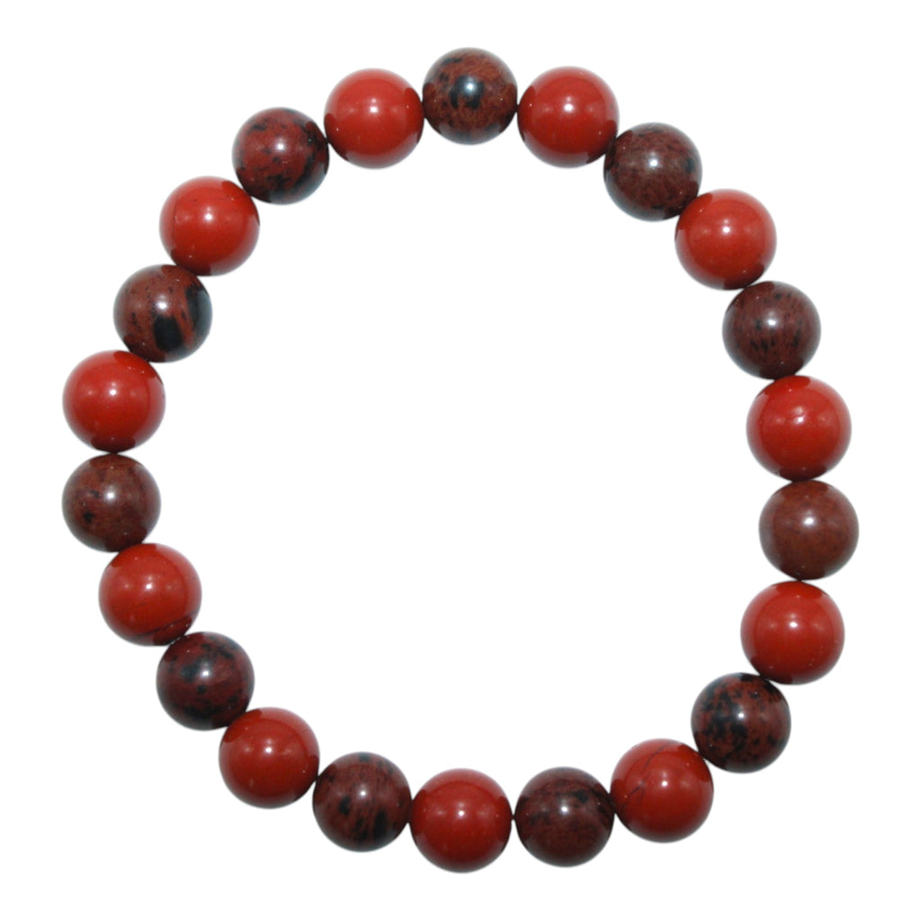 Mahogany Obsidian and Red Jasper Bracelet