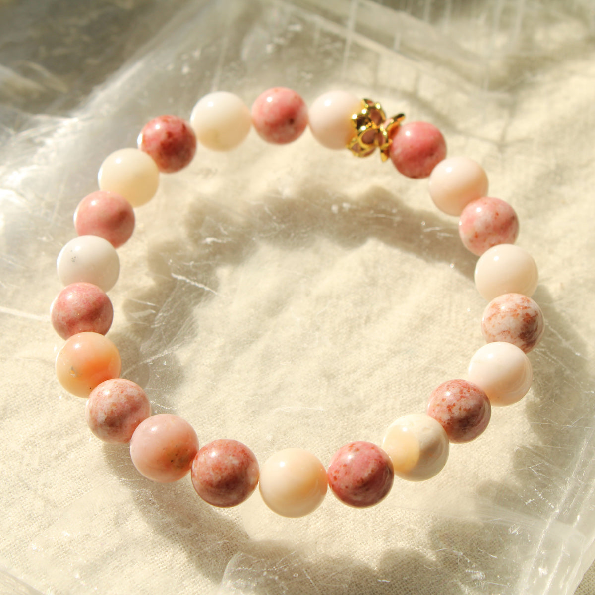 After the Ache — Pink Opal & Thulite Bracelet