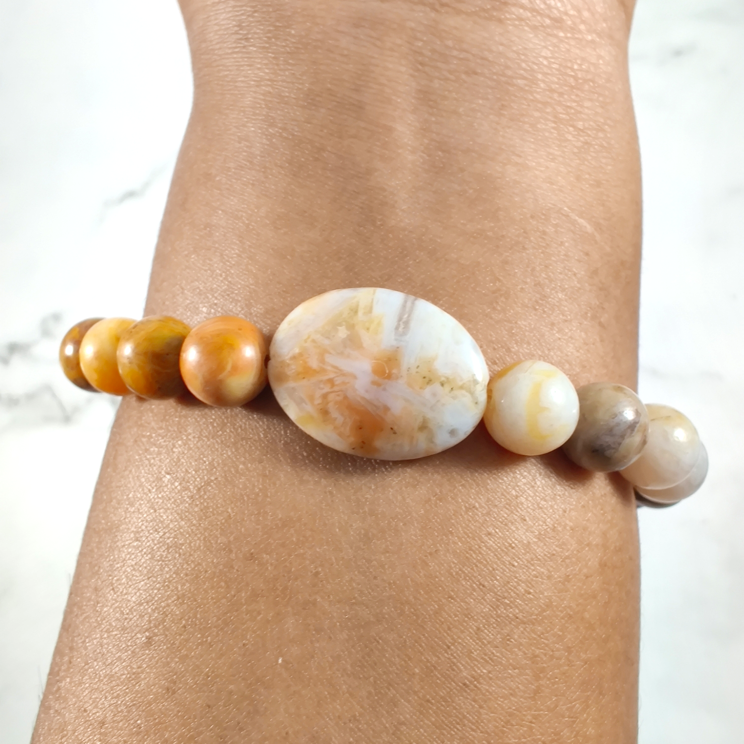 Crazy lace agate and Russian lace agate energy bracelet image 2