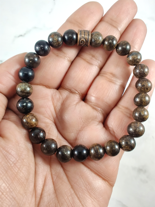 Biotite and bronzite energy bracelet image 1