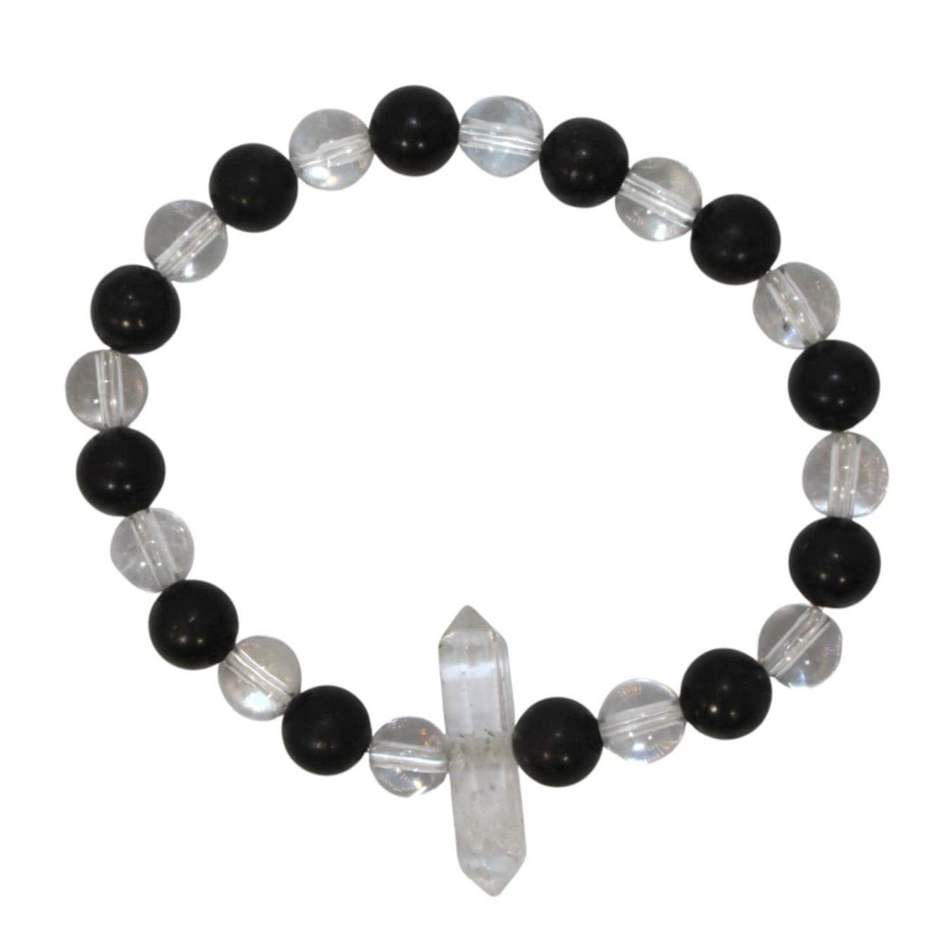 Clear Quartz and Shungite Energy Bracelet