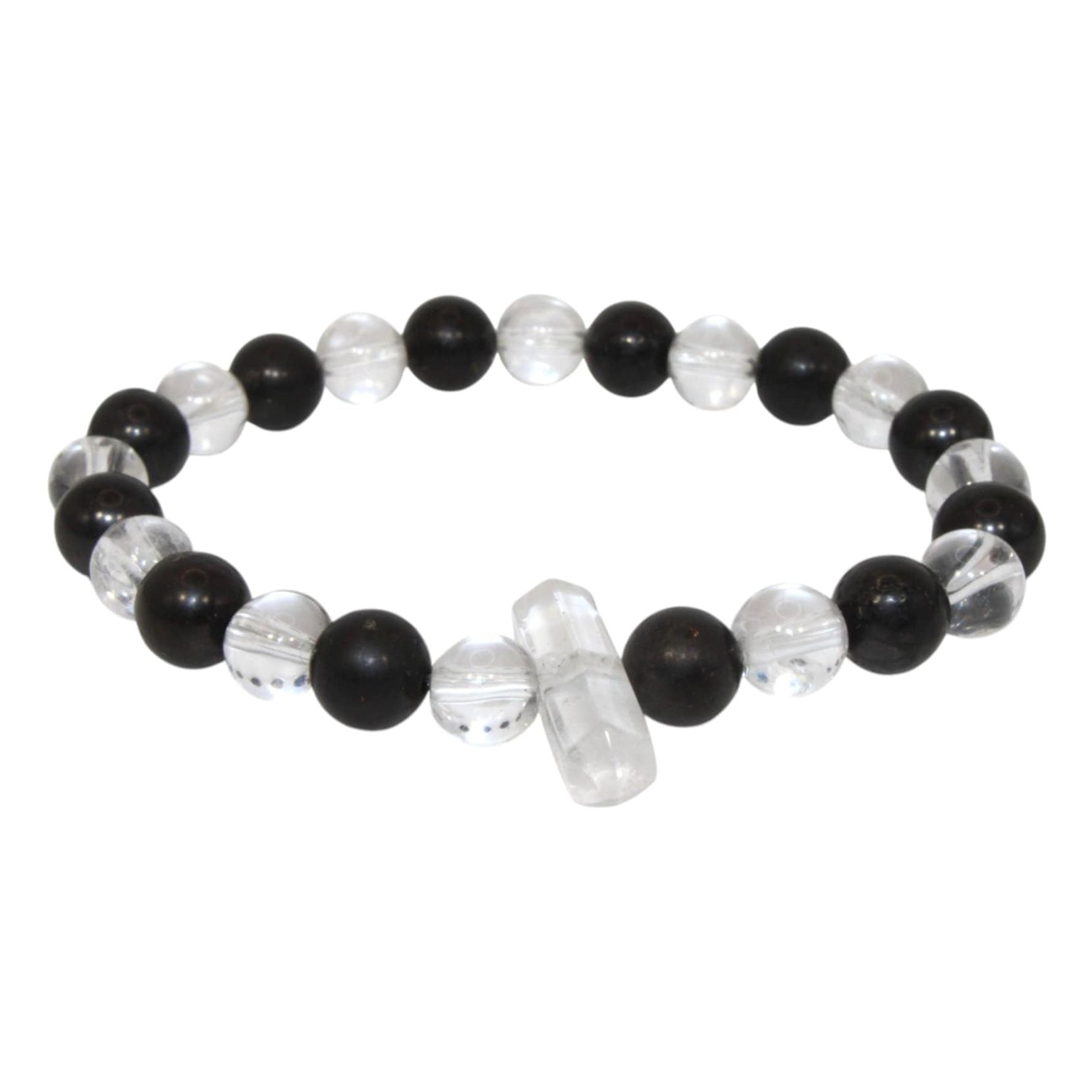 Clear Quartz and Shungite Energy Bracelet