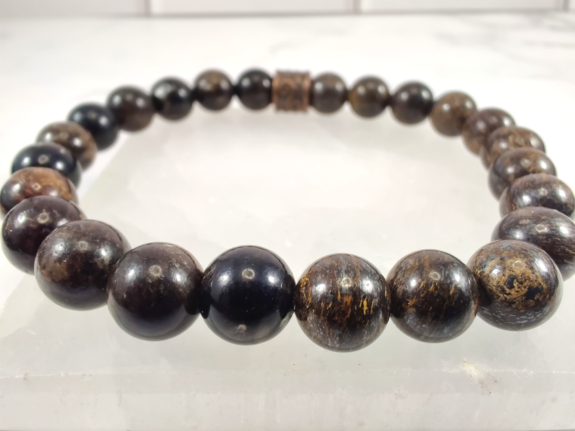 Biotite and bronzite energy bracelet image 0