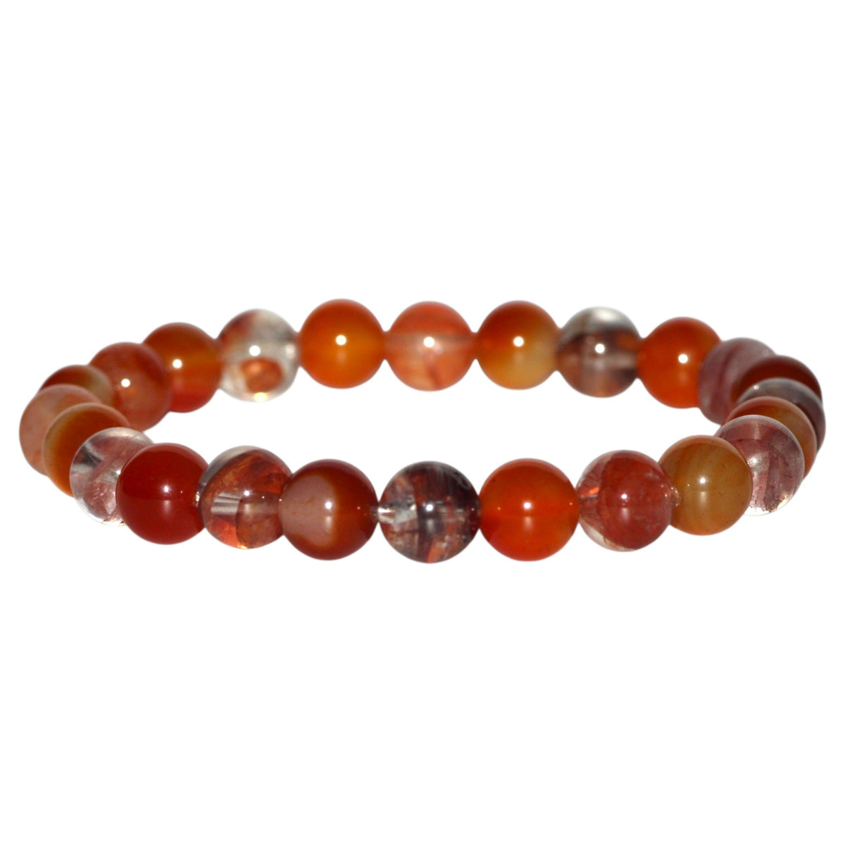 Redirect — AA-Grade Red Hematoid Quartz & Carnelian Bracelet