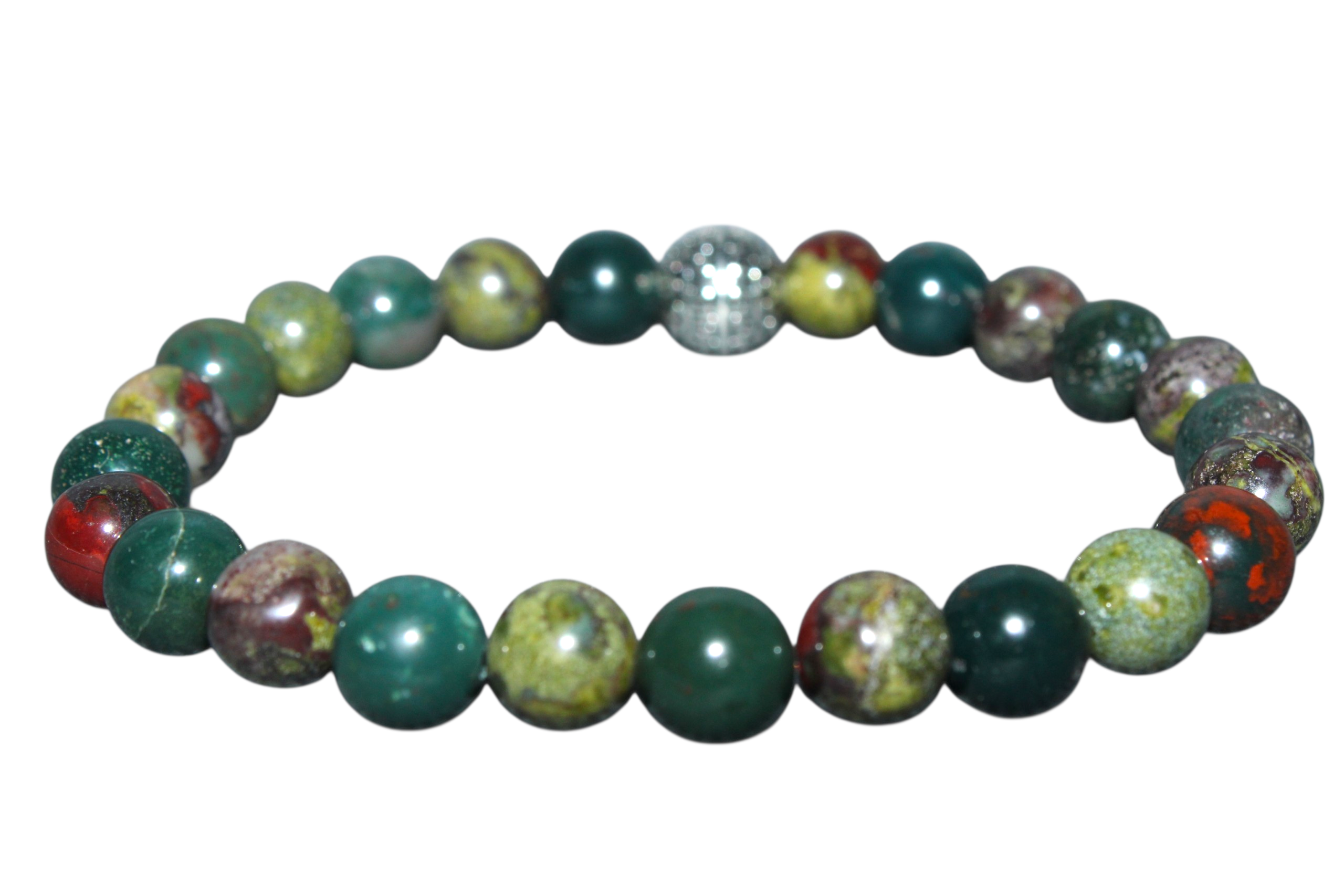 Bloodstone and Dragon Blood Jasper Energy Bracelet