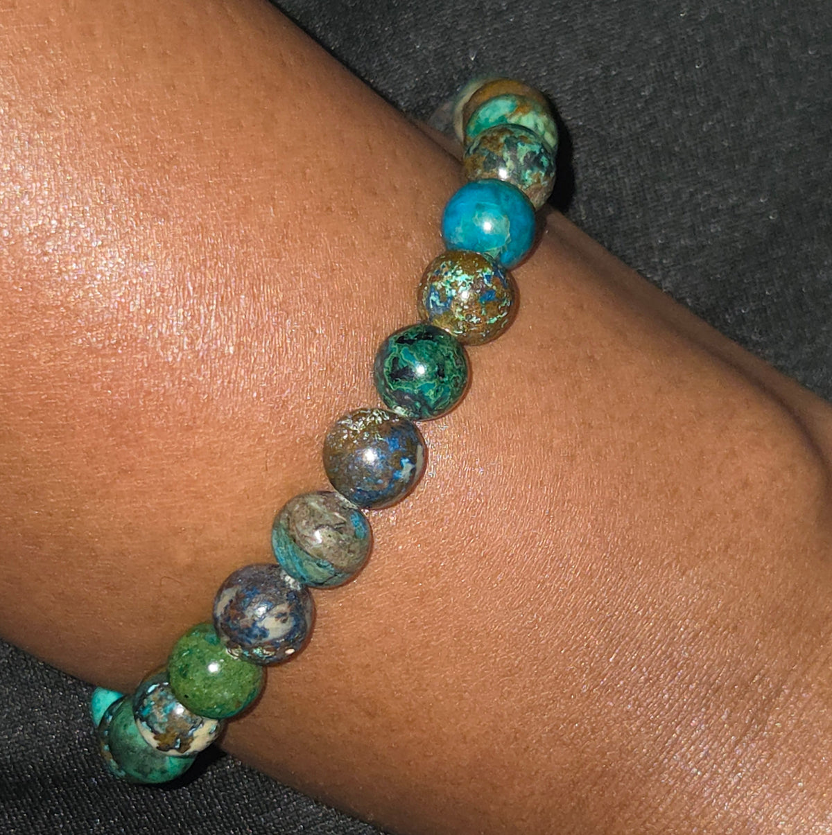 Copper Earth — Azurite-Malachite & Chrysocolla Bracelet