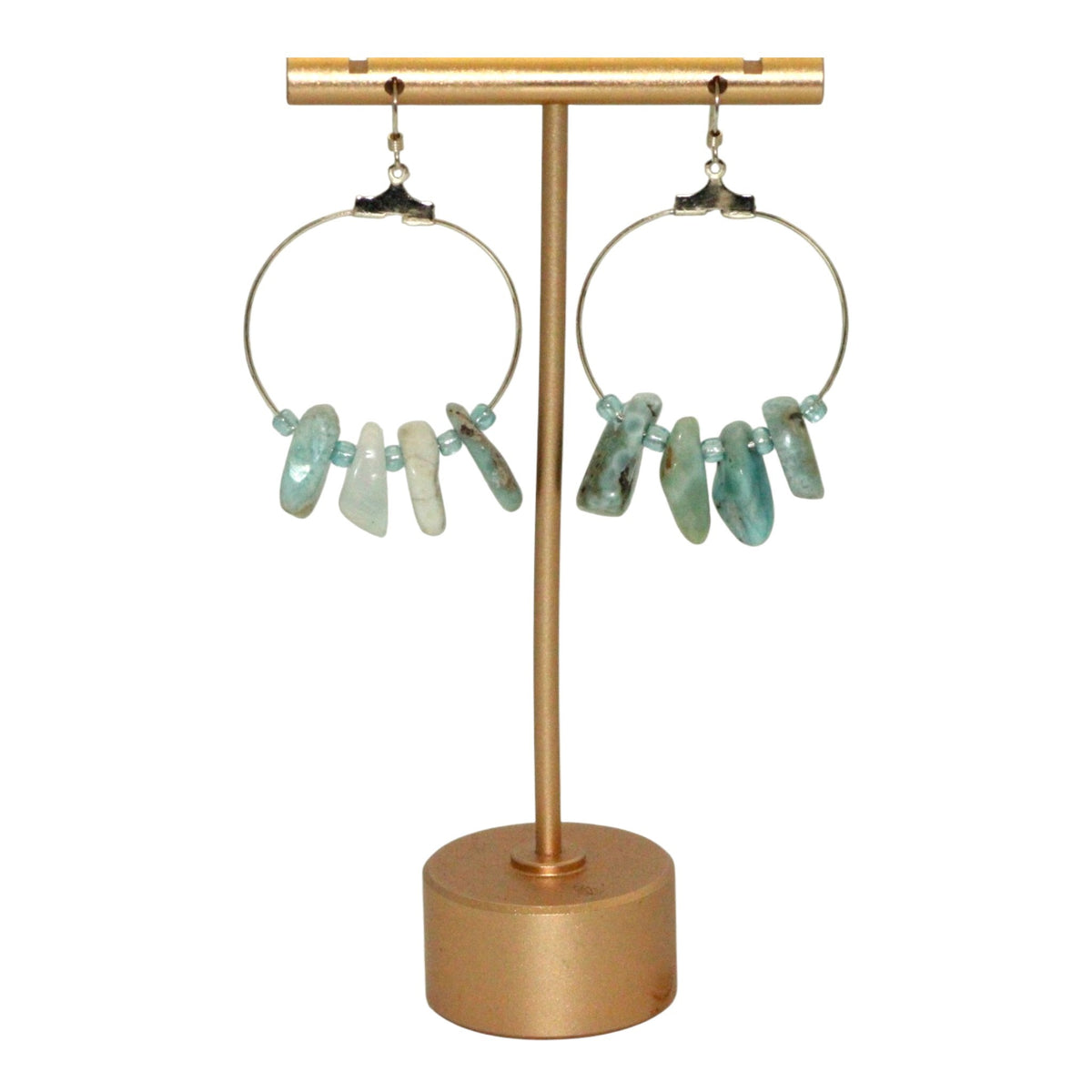 Tide Pool — Larimar Hoop Earrings
