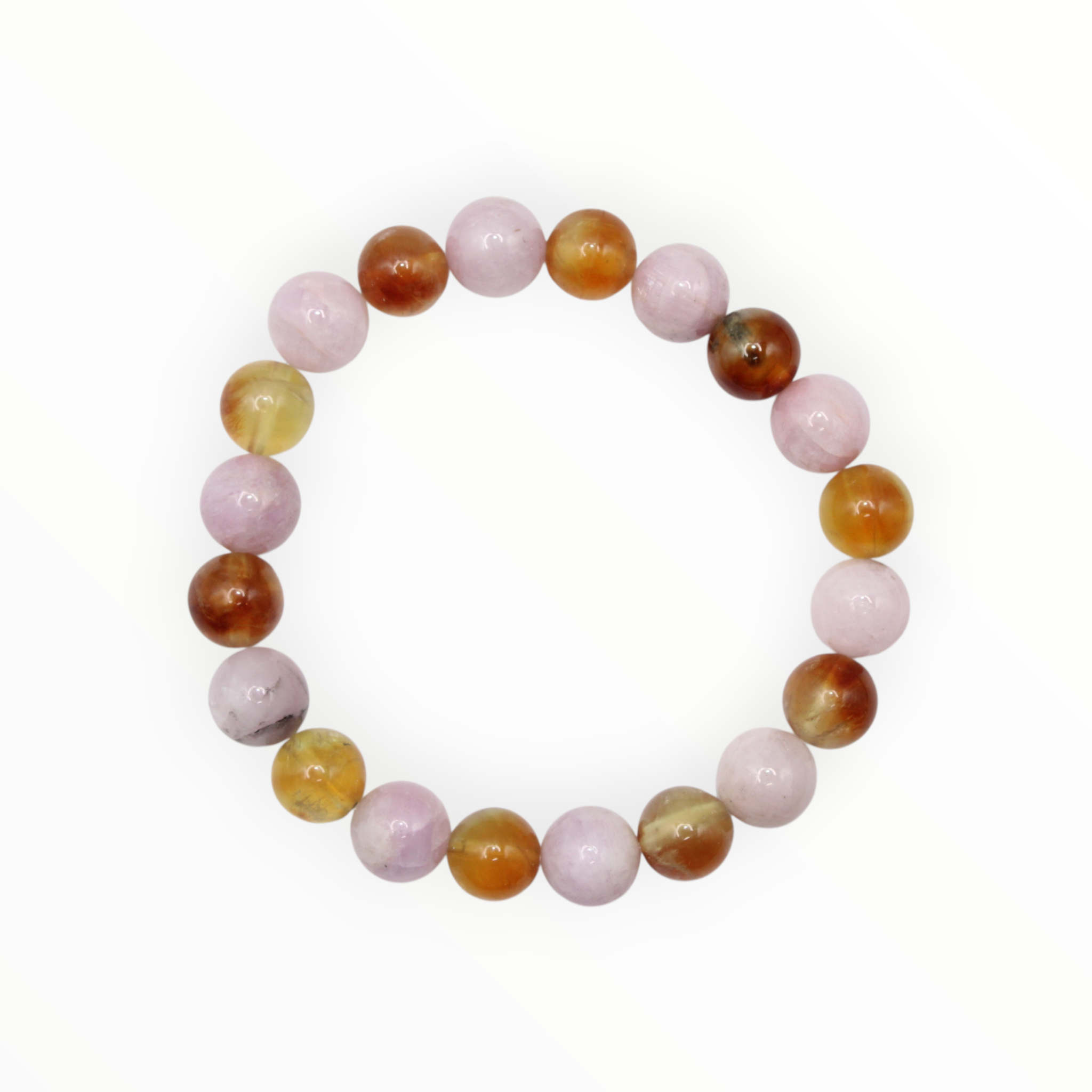 Honey Prehnite and Kunzite Energy Bracelet
